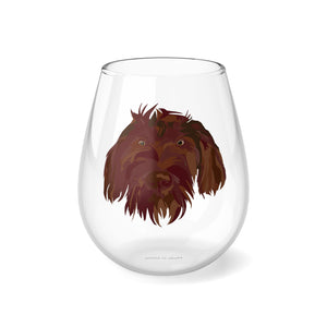 BROWN GRIFF Stemless Wine Glass, 11.75oz