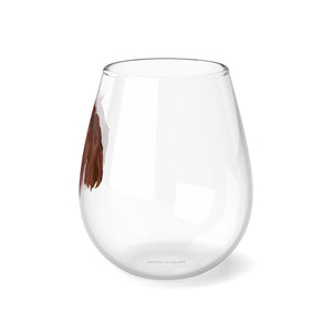 BROWN GRIFF Stemless Wine Glass, 11.75oz