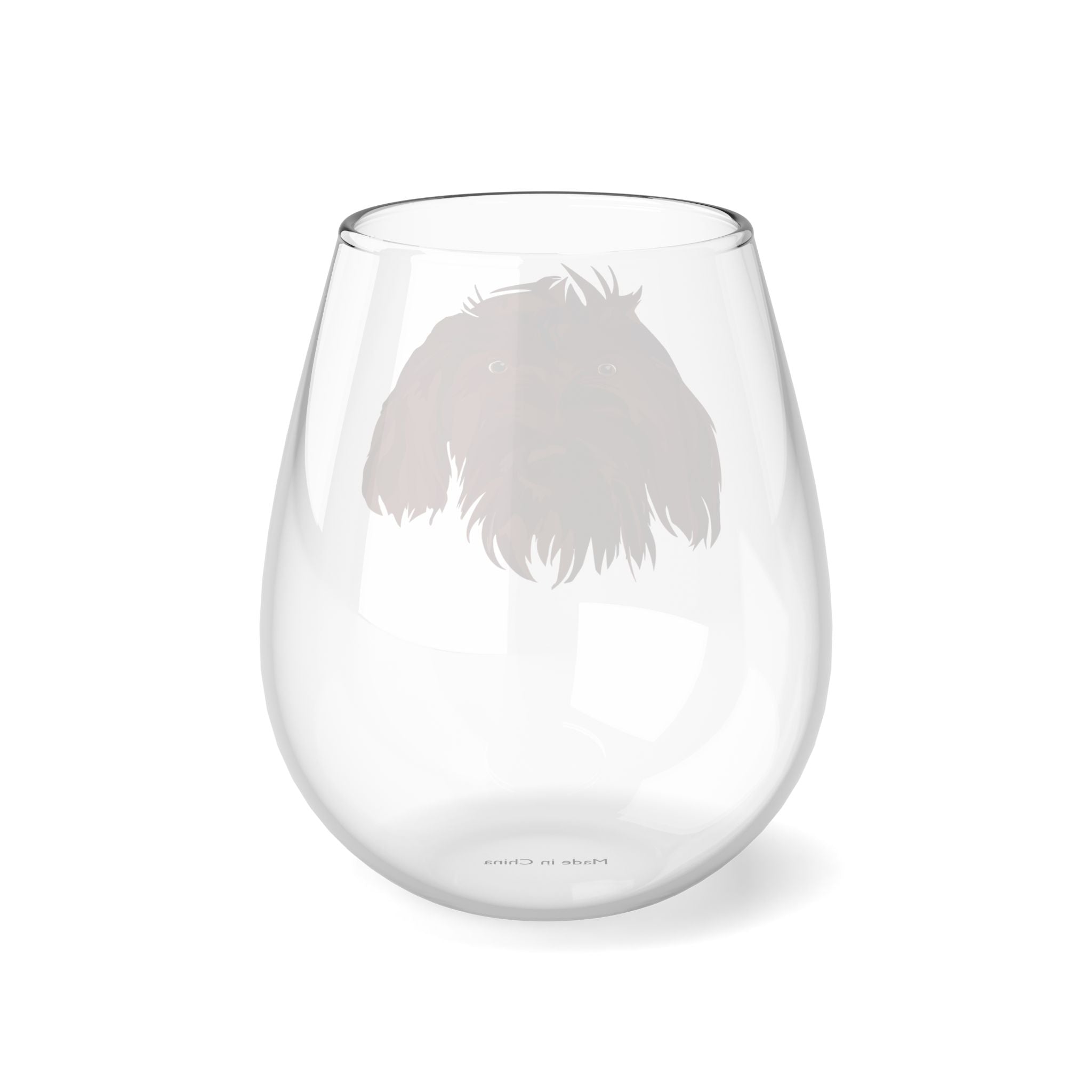 BROWN GRIFF Stemless Wine Glass, 11.75oz