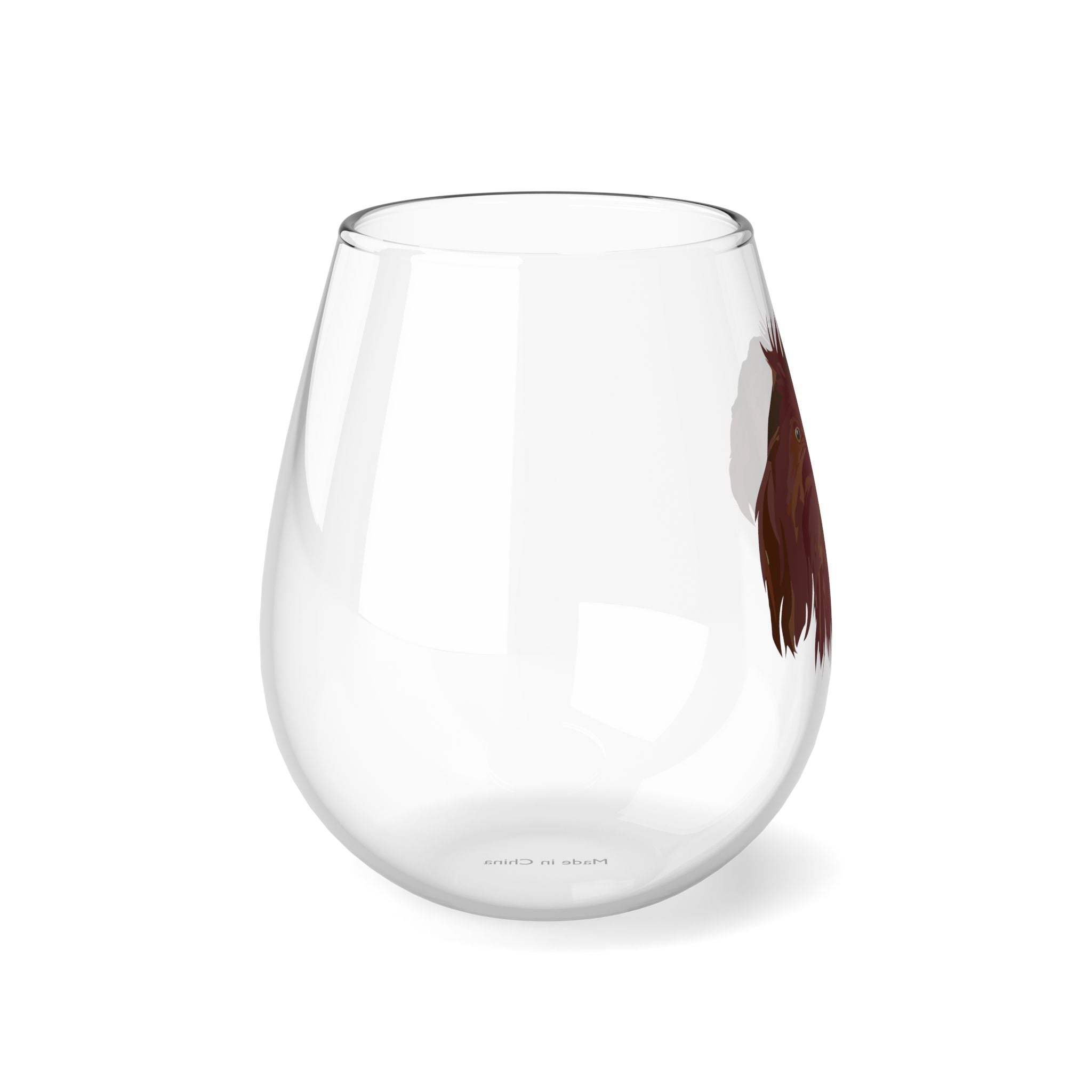 BROWN GRIFF Stemless Wine Glass, 11.75oz